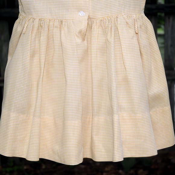 VTG 60's Kate Greenaway Girls Organza & Gold Gingham Party Church Dress Size 5 - Picture 8 of 12
